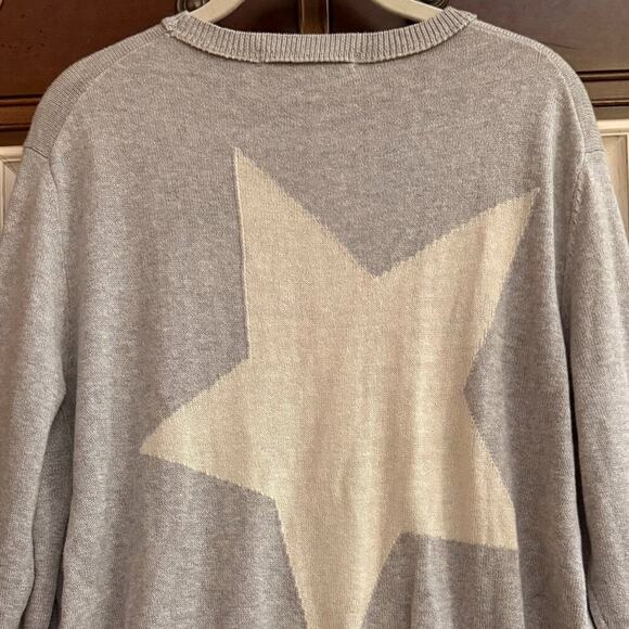 360 Sweater Gray crew neck with white star on back S - Picture 1 of 10